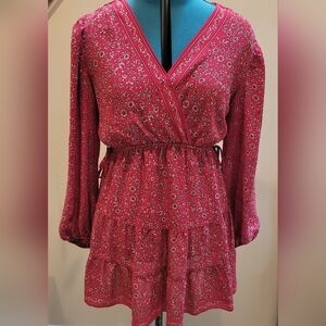 Max Studio Red floral dress. Medium.